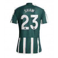 Dres Manchester United Luke Shaw #23 Preč 2023-24 Krátky Rukáv